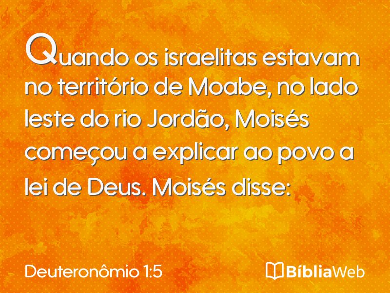 Deuteronômio 1:5 em imagem para compartilhar