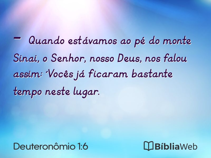 Deuteronômio 1:6 em imagem para compartilhar