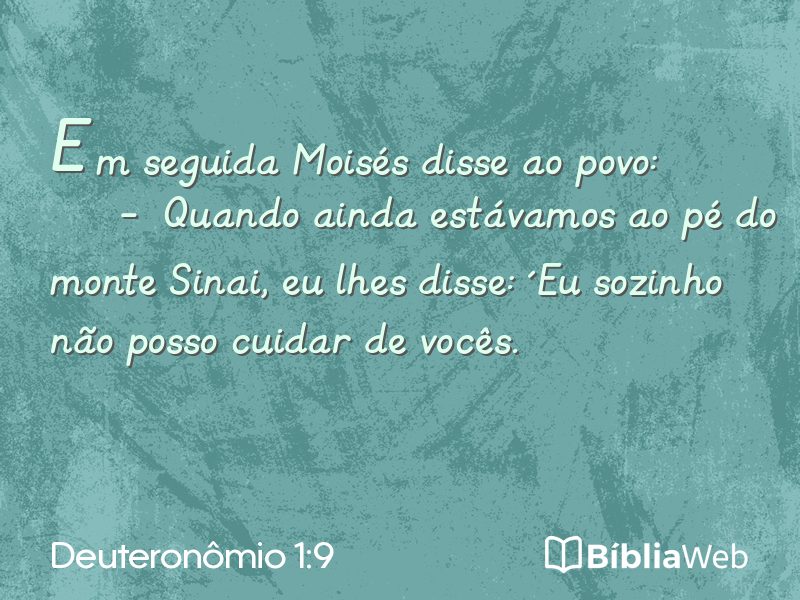 Deuteronômio 1:9 em imagem para compartilhar