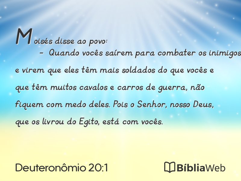 Deuteronômio 20:1 em imagem para compartilhar
