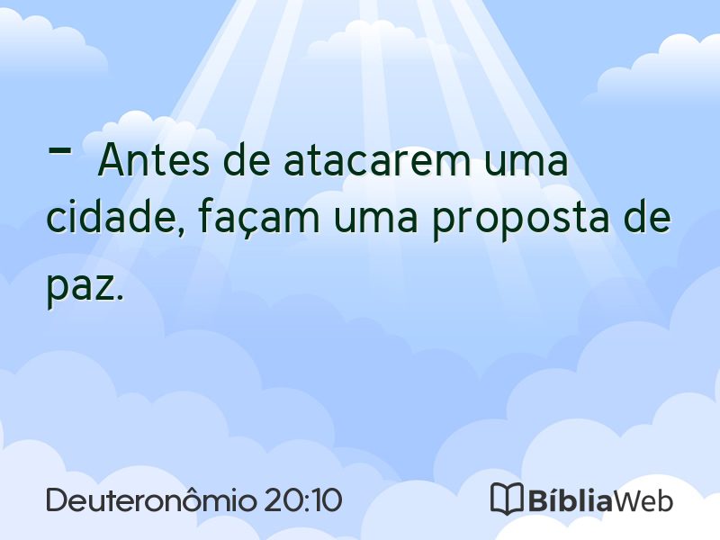 Deuteronômio 20:10 em imagem para compartilhar