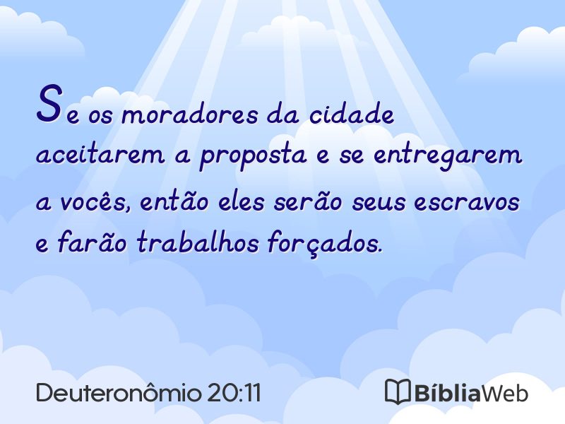 Deuteronômio 20:11 em imagem para compartilhar