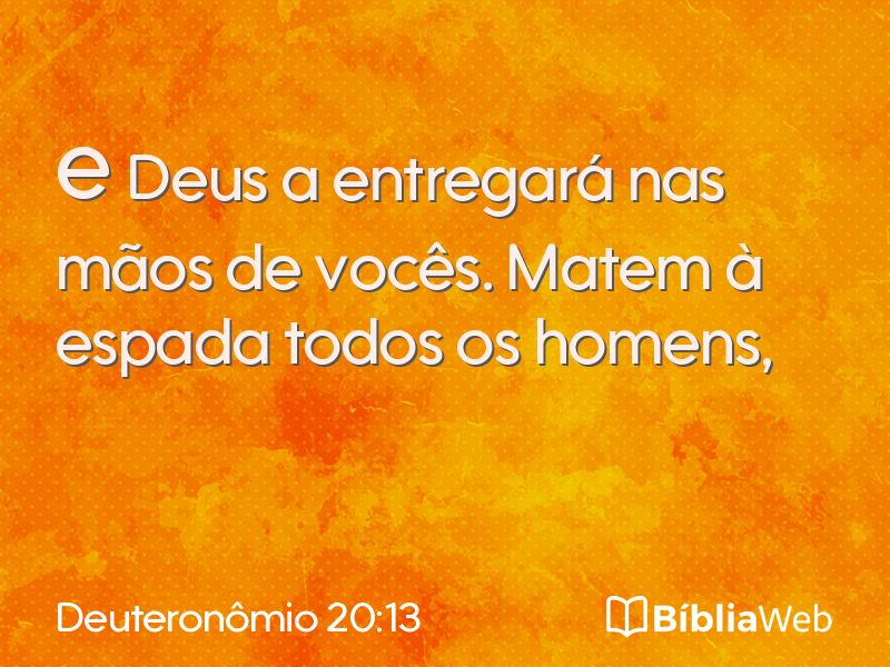 Deuteronômio 20:13 em imagem para compartilhar