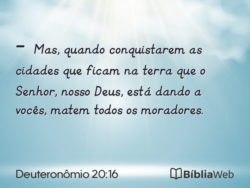 Deuteronômio 20:16 em imagem para compartilhar