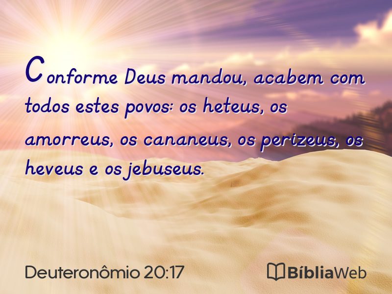 Deuteronômio 20:17 em imagem para compartilhar
