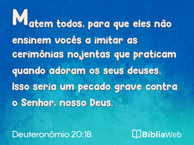 Deuteronômio 20:18 em imagem para compartilhar