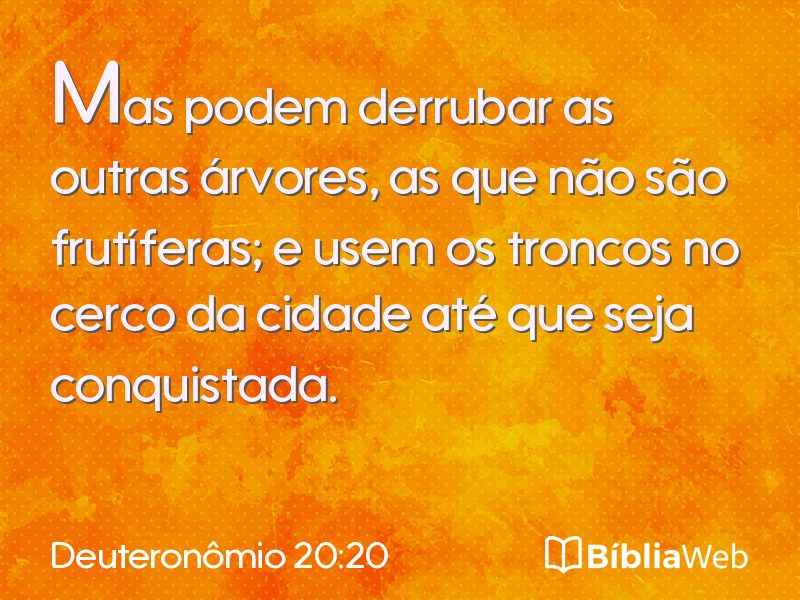 Deuteronômio 20:20 em imagem para compartilhar