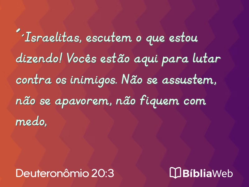 Deuteronômio 20:3 em imagem para compartilhar