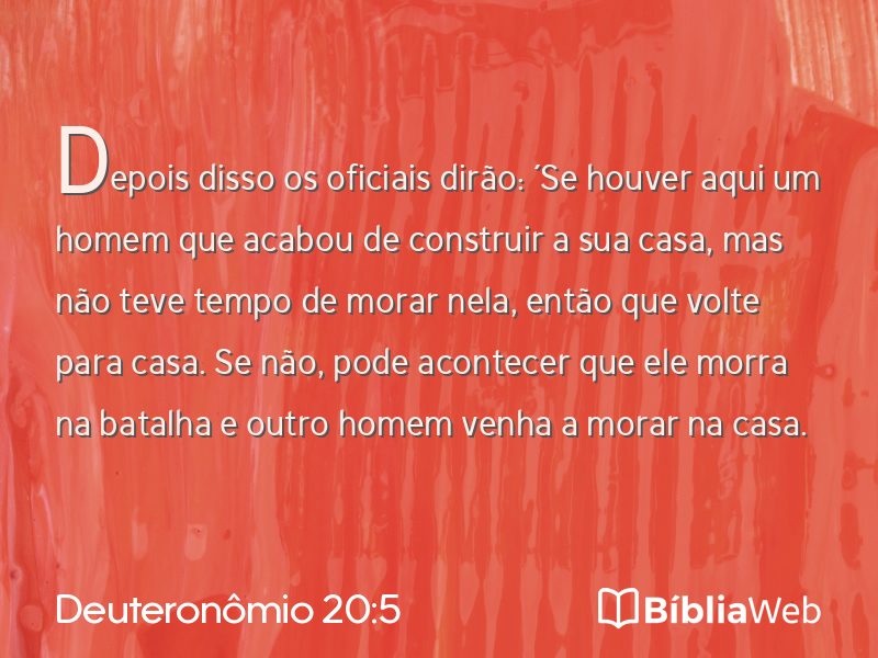 Deuteronômio 20:5 em imagem para compartilhar