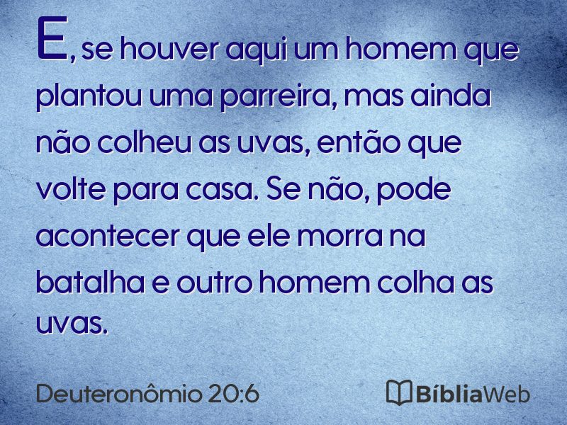Deuteronômio 20:6 em imagem para compartilhar