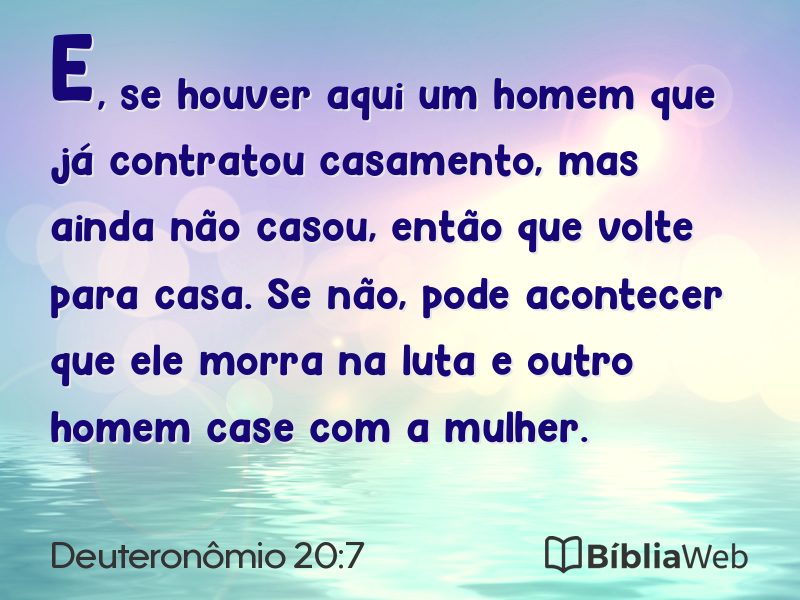 Deuteronômio 20:7 em imagem para compartilhar