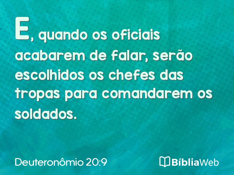 Deuteronômio 20:9 em imagem para compartilhar