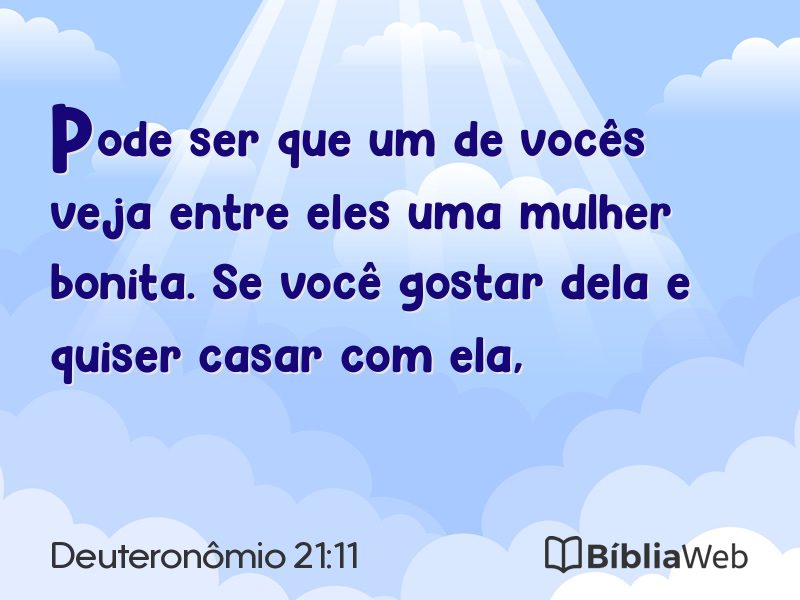 Deuteronômio 21:11 em imagem para compartilhar