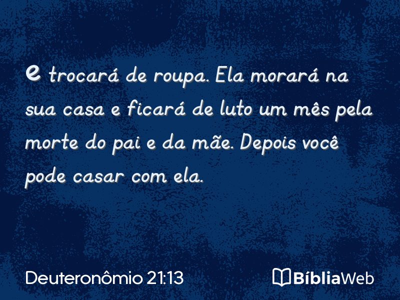 Deuteronômio 21:13 em imagem para compartilhar