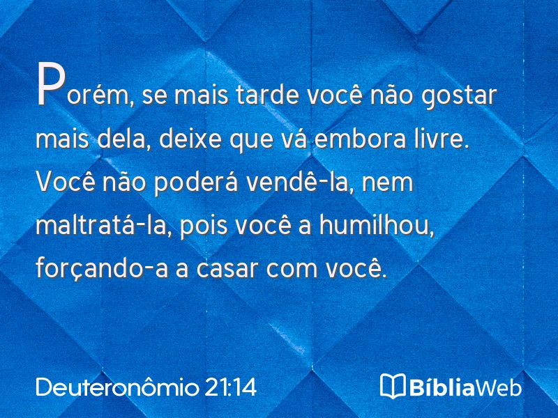 Deuteronômio 21:14 em imagem para compartilhar