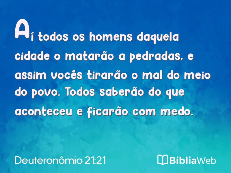 Deuteronômio 21:21 em imagem para compartilhar
