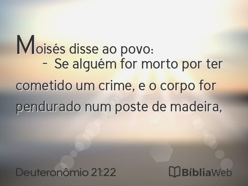 Deuteronômio 21:22 em imagem para compartilhar