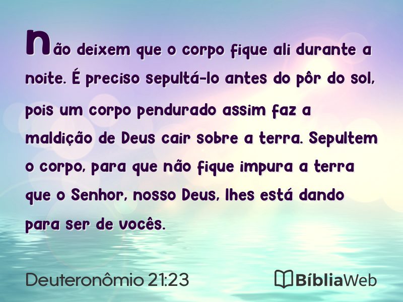 Deuteronômio 21:23 em imagem para compartilhar