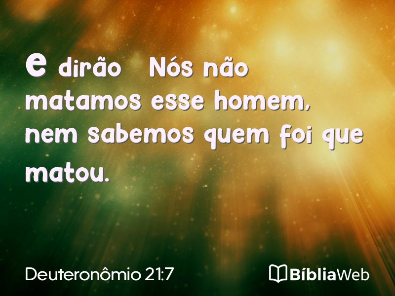 Deuteronômio 21:7 em imagem para compartilhar
