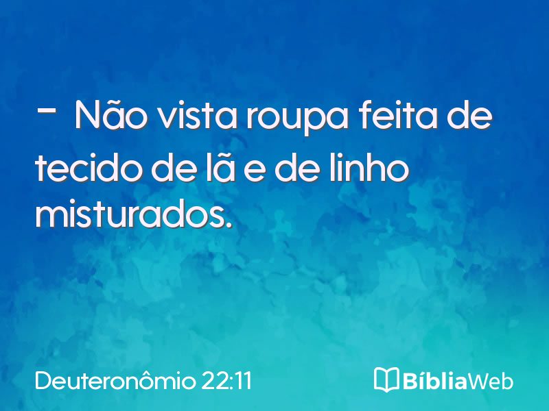 Deuteronômio 22:11 em imagem para compartilhar