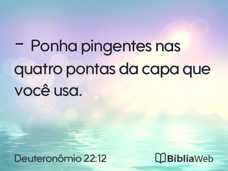 Deuteronômio 22:12 em imagem para compartilhar