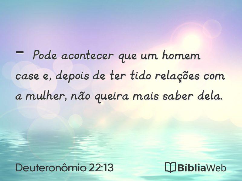 Deuteronômio 22:13 em imagem para compartilhar