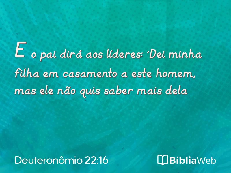 Deuteronômio 22:16 em imagem para compartilhar