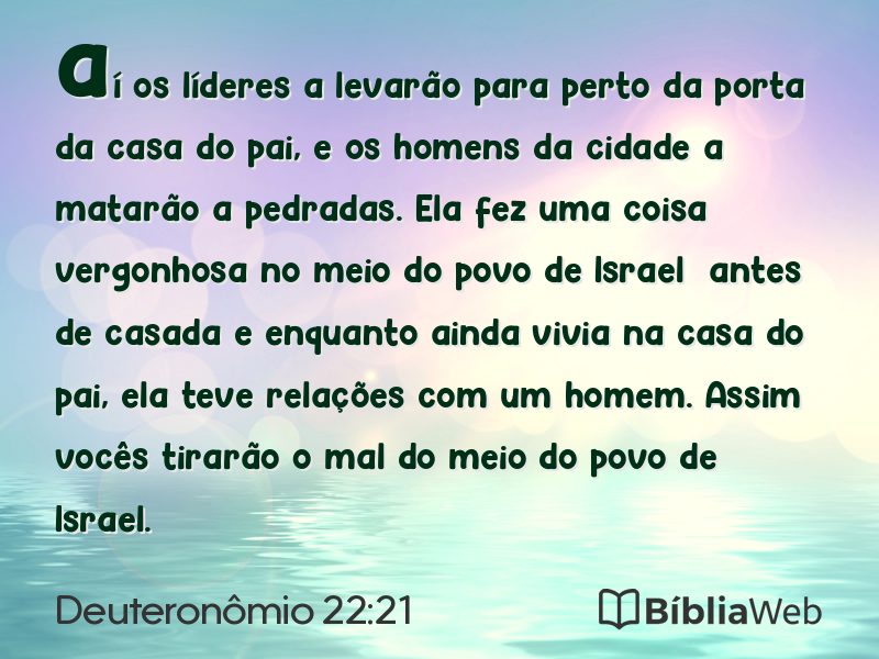 Deuteronômio 22:21 em imagem para compartilhar