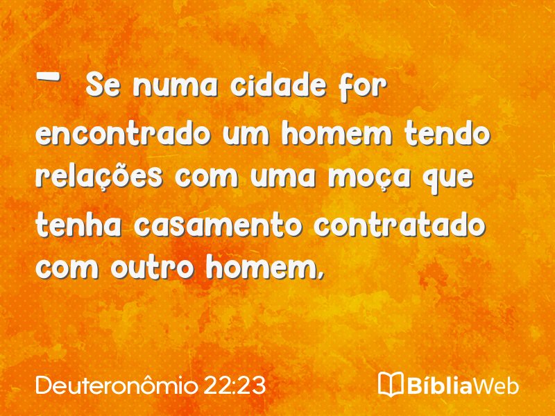 Deuteronômio 22:23 em imagem para compartilhar
