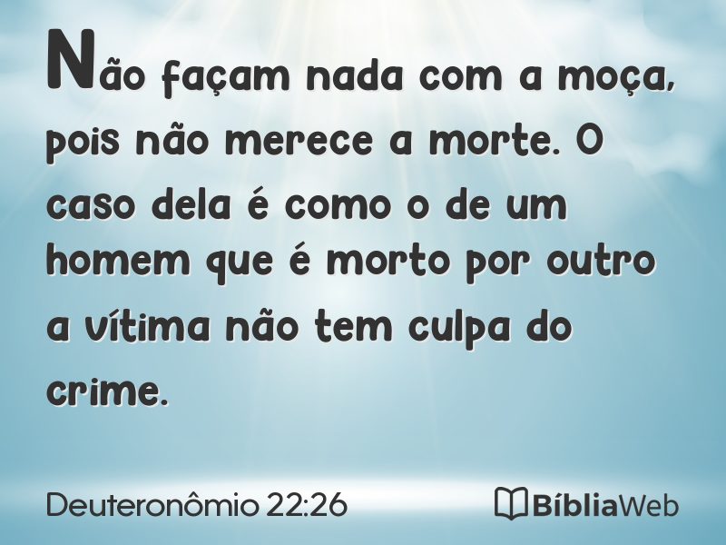 Deuteronômio 22:26 em imagem para compartilhar