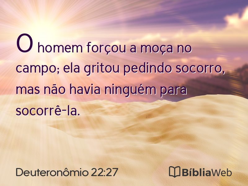 Deuteronômio 22:27 em imagem para compartilhar