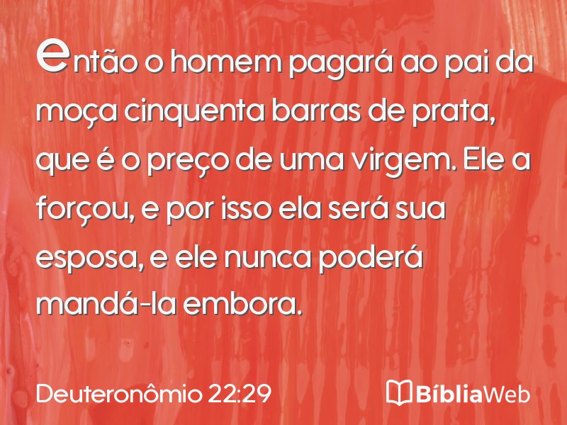 Deuteronômio 22:29 em imagem para compartilhar