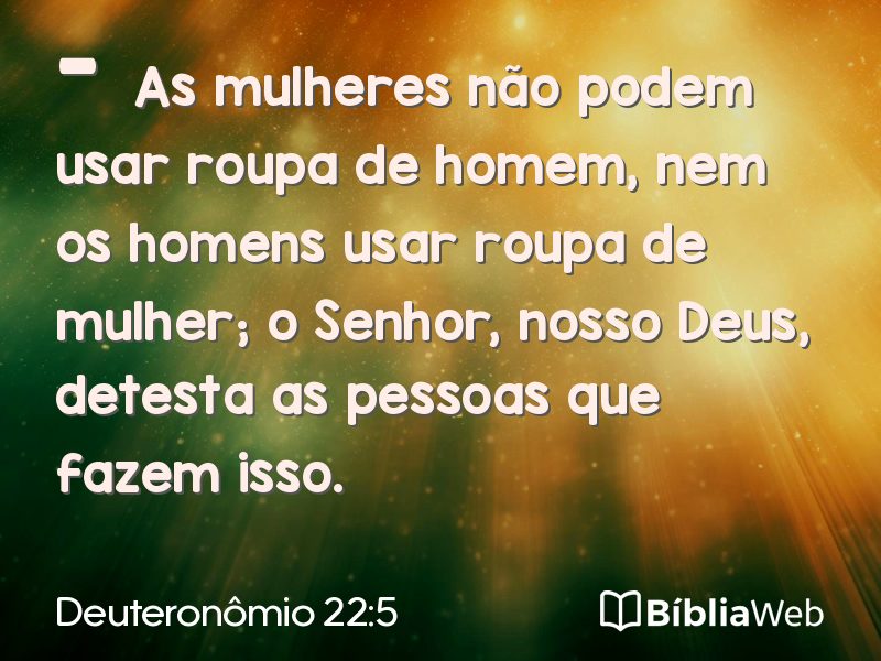 Deuteronômio 22:5 em imagem para compartilhar