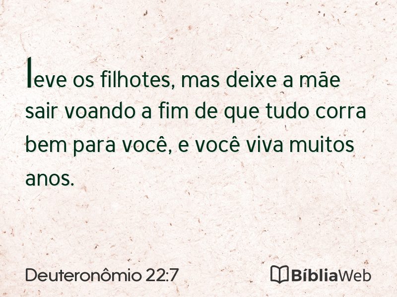 Deuteronômio 22:7 em imagem para compartilhar