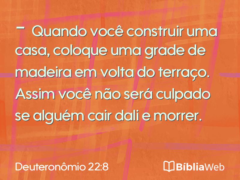 Deuteronômio 22:8 em imagem para compartilhar