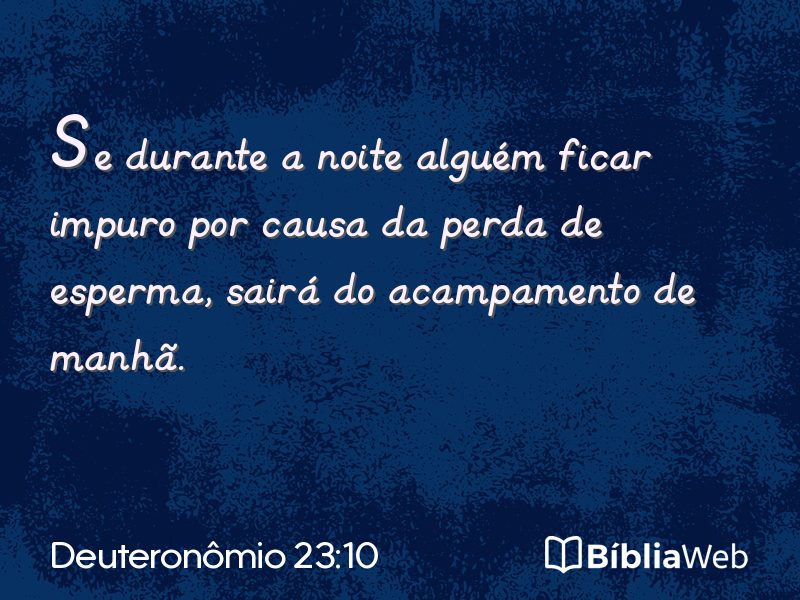 Deuteronômio 23:10 em imagem para compartilhar