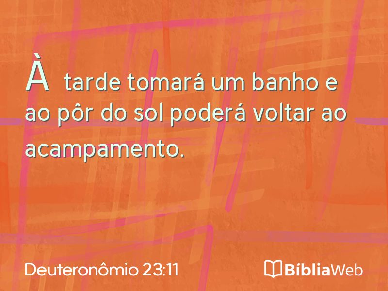 Deuteronômio 23:11 em imagem para compartilhar