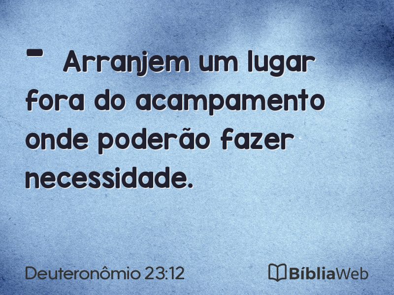 Deuteronômio 23:12 em imagem para compartilhar