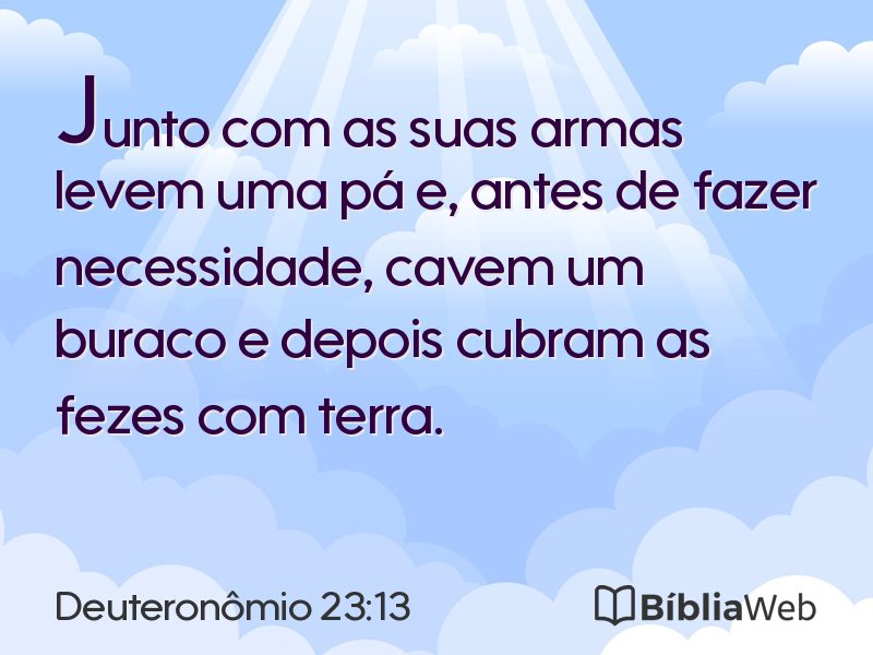Deuteronômio 23:13 em imagem para compartilhar