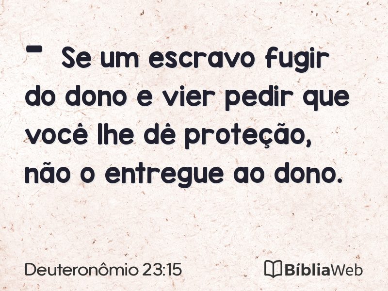 Deuteronômio 23:15 em imagem para compartilhar