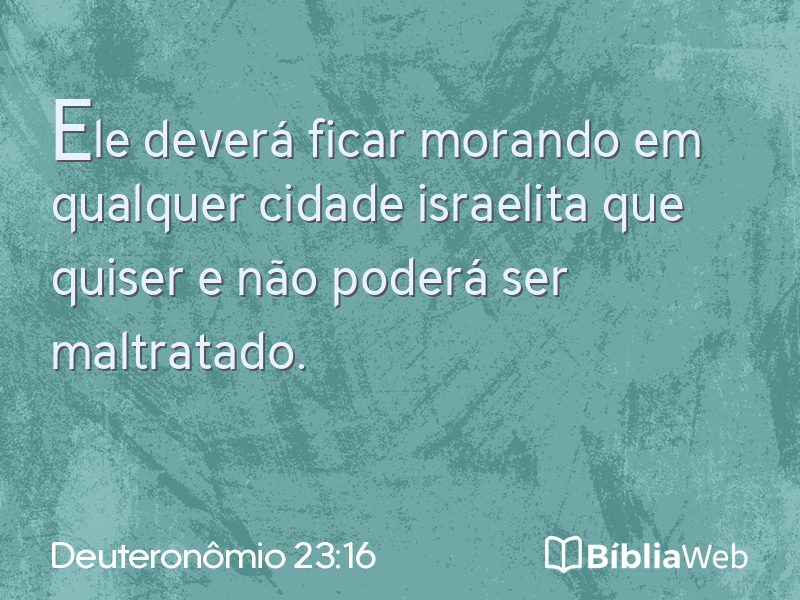 Deuteronômio 23:16 em imagem para compartilhar