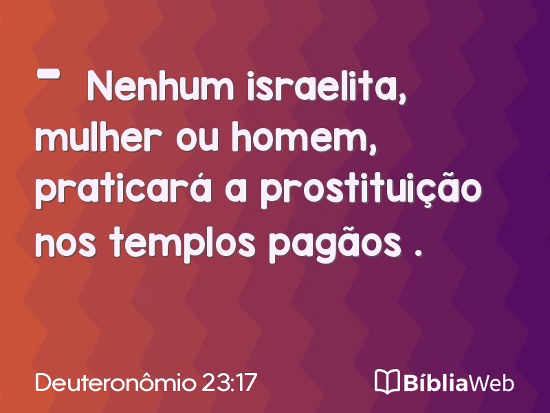 Deuteronômio 23:17 em imagem para compartilhar
