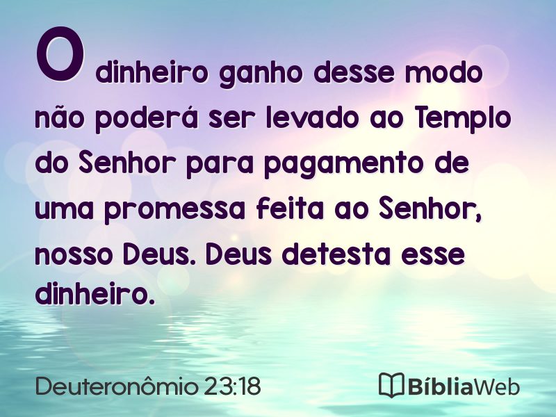 Deuteronômio 23:18 em imagem para compartilhar