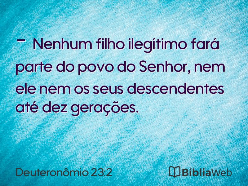 Deuteronômio 23:2 em imagem para compartilhar