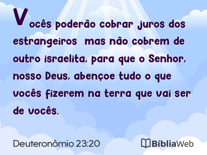 Deuteronômio 23:20 em imagem para compartilhar
