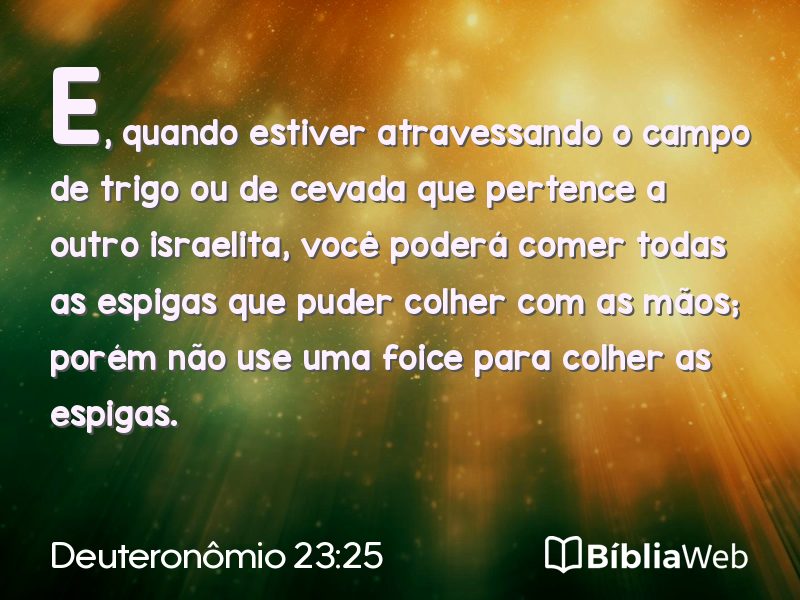 Deuteronômio 23:25 em imagem para compartilhar