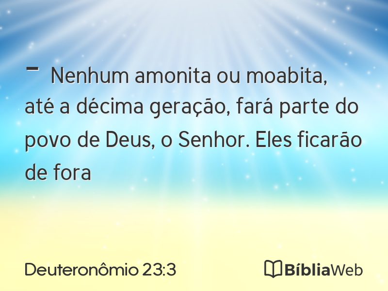 Deuteronômio 23:3 em imagem para compartilhar