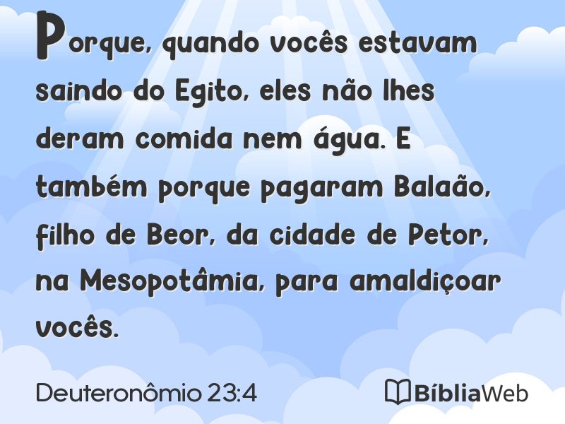Deuteronômio 23:4 em imagem para compartilhar