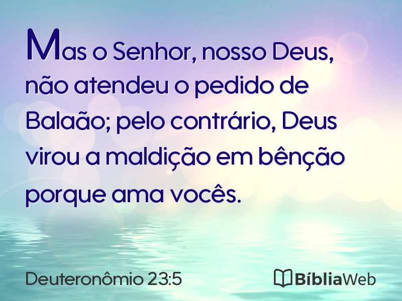 Deuteronômio 23:5 em imagem para compartilhar