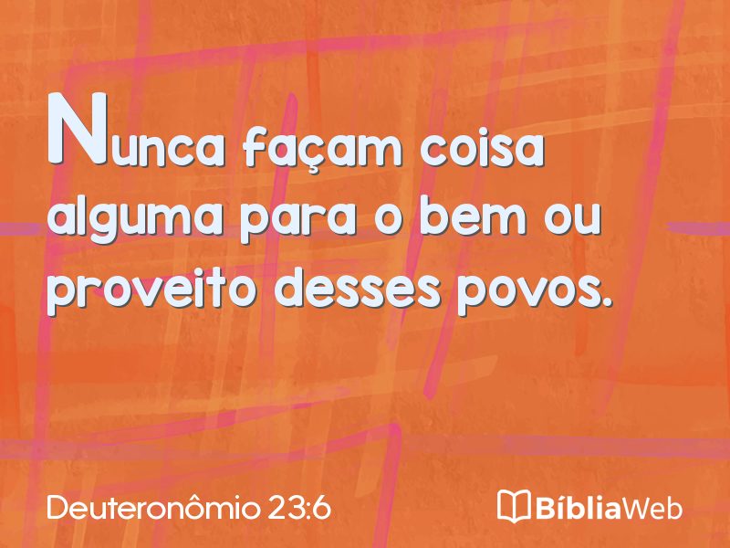 Deuteronômio 23:6 em imagem para compartilhar